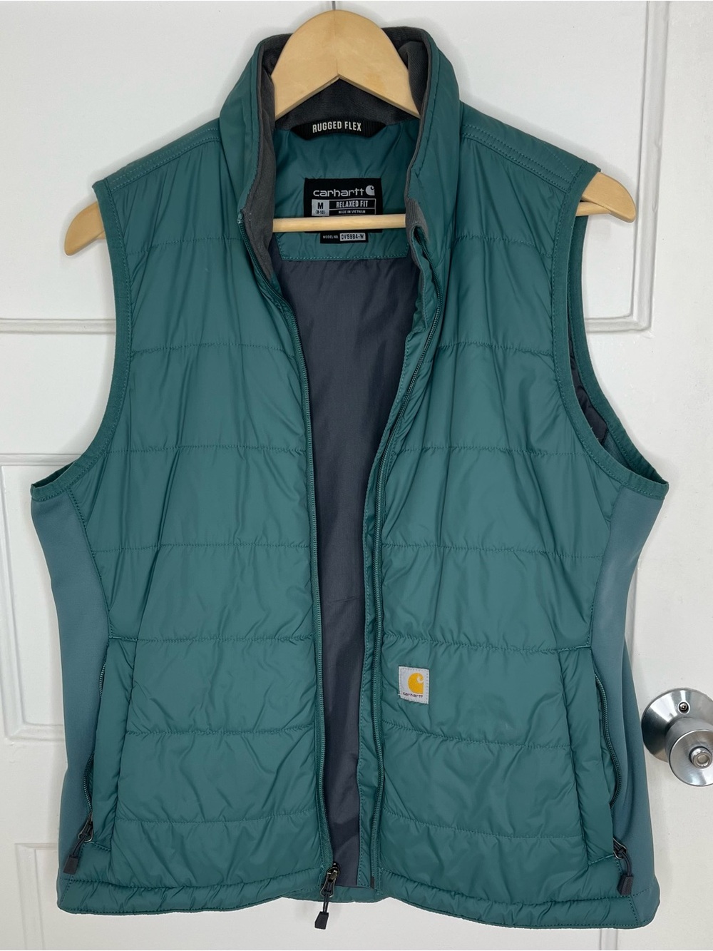 Carhartt Teal Fleece-Lined Quilted Vest